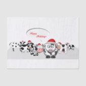 Koeien voor kersttassen Prettige feestdagen Tissuepapier (Voorkant)