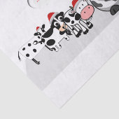 Koeien voor kersttassen Prettige feestdagen Tissuepapier (Detail)