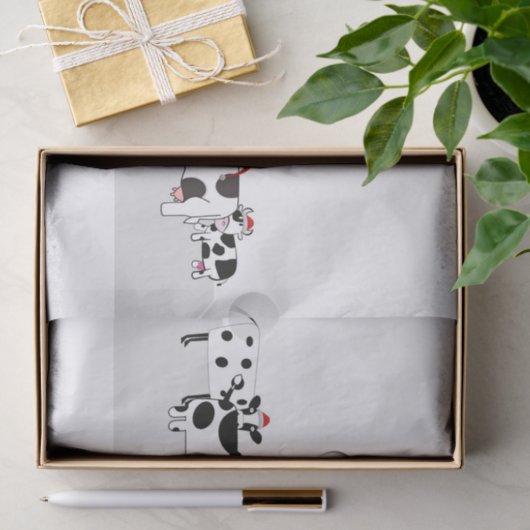 Koeien voor kersttassen Prettige feestdagen Tissuepapier (Geschenk)