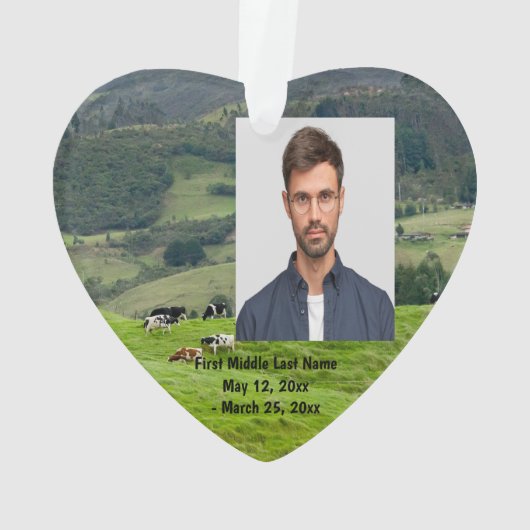 Koeien voor Rangbereik Boerderij op maat Ornament (achterkant)