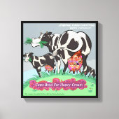 Koeien voor zware crème canvas afdruk (Voorkant)