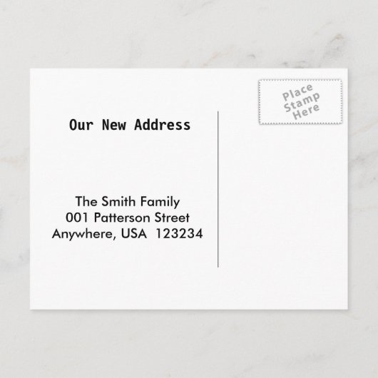 Koeien We hebben het Briefkaart Nieuw adres verpla (Achterkant)