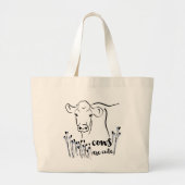 Koeien zijn Cute Tekening Grote Tote Bag (Voorkant)