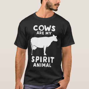 Koeien zijn mijn spirituele dier Funny Koe T-shirt