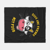 Koeien zijn vrienden die geen voedsel eten fleece deken (Voorkant (Horizontaal))