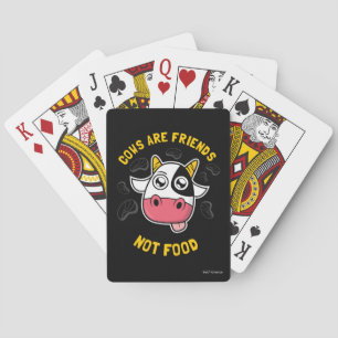 Koeien zijn vrienden die geen voedsel eten pokerkaarten