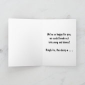 Koeien zingen populaire bruiloftsmuziek kaart (Binnen)