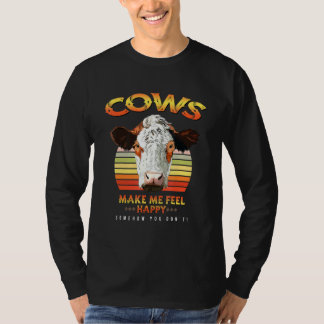 Koeien zorgen ervoor dat ik me gelukkig voel met d t-shirt