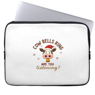 Koeienbellen rinkelen Luister je, Grappige Koe Ker Laptop Sleeve
