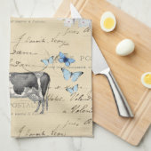 Koeienblauw Briefkaart Tea Towel Theedoek (Quarter Fold)