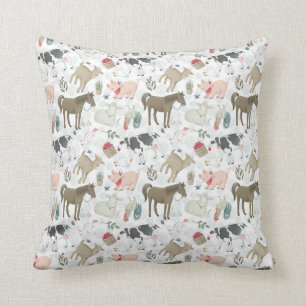 Koeienboerderij Land Rustige Vintage Kussen