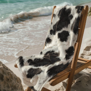 Koeienbont zwart-wit gevlekt strandlaken