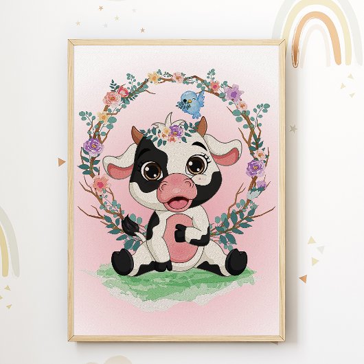 Koeiencandy kinderkamerprint kinderkamerposter poster