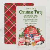 Koeiende kerstagedieren in de slacht kaart (Voorkant / Achterkant)