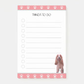 Koeiende spaniel met een patroonpatroon post-it® notes (Voorkant)