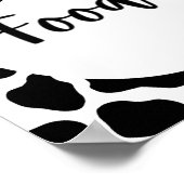 Koeienfeestje - Geniet van het eten bord Poster (Hoek)