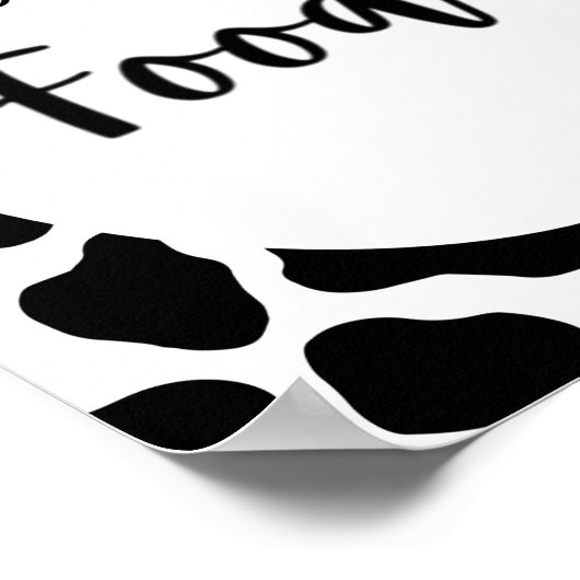 Koeienfeestje - Geniet van het eten bord Poster