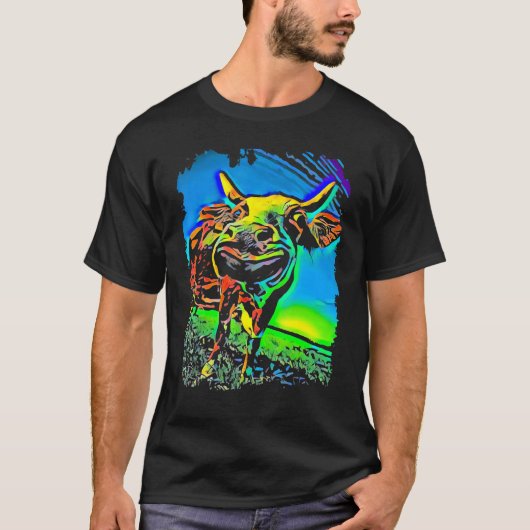 Koeiengezicht Pop Art T-shirt (Voorkant)