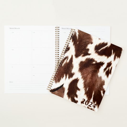 Koeienhuid afdrukken planner (Display)