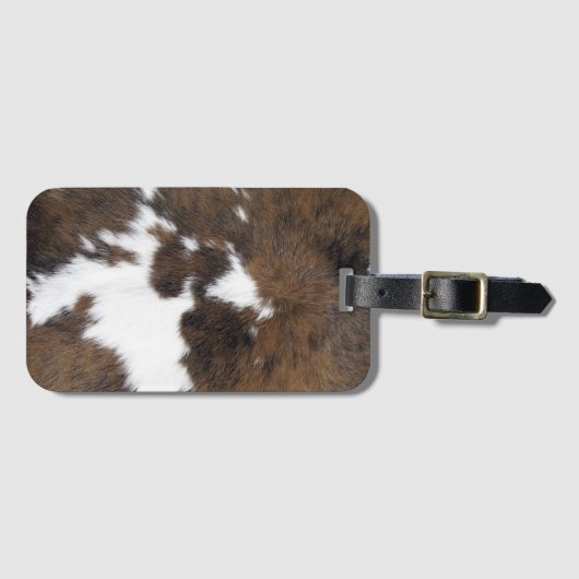 Koeienhuid Bagagelabel (Voorkant (horizontaal))