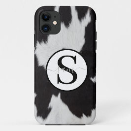 Koeienhuid Black White Monogram Case-Mate iPhone Case