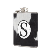 Koeienhuid Black White Monogram Flash Drive Flask Heupfles (Links)