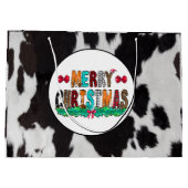 Koeienhuid Black White, prettige kerstcadeau Groot Cadeauzakje (Achterkant)