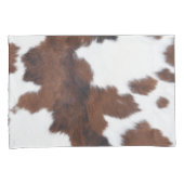 Koeienhuid Brow en White Kussensloop (Voorkant-Rechts)