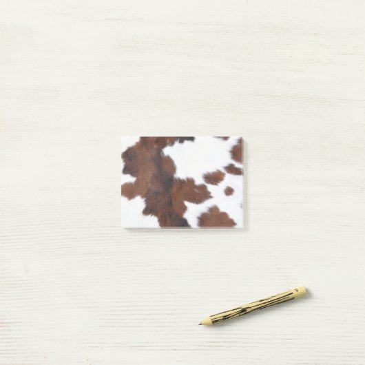 Koeienhuid Brown White Post-it® Notes (Op bureau)