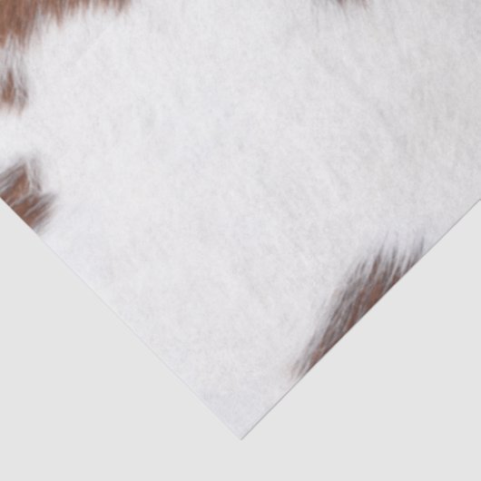 Koeienhuid Bruin en Wit Tissuepapier (Detail)
