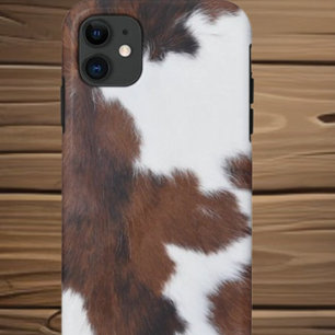 Koeienhuid bruin Hoesje-Mate iPhone Case