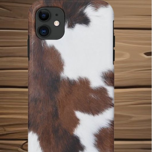 Koeienhuid bruin Hoesje-Mate iPhone Case