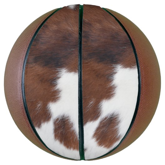 Koeienhuid bruin wit basketbal (Verticaal)