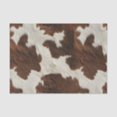 Koeienhuid Bruin Wit Lederen Koe Bont Tissuepapier (Voorkant)