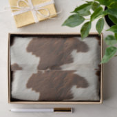 Koeienhuid Bruin Wit Lederen Koe Bont Tissuepapier (Geschenk)