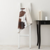 Koeienhuid bruin wit sherpa deken (In situ)