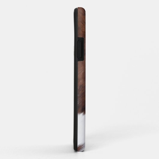 Koeienhuid Bruin Witte Monogram Case-Mate iPhone Case (Achterkant/rechts)