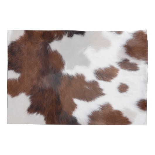 Koeienhuid bruin-witte monogram Kussensloop (Achterkant-Links)