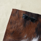 koeienhuid bruine witte badhanddoek (In situ)