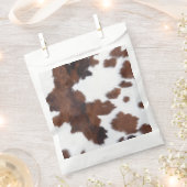 koeienhuid bruine witte tas bedankzakje (Geknipt)