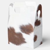 koeienhuid bruine witte voordoos bedankdoosjes (Geopend)