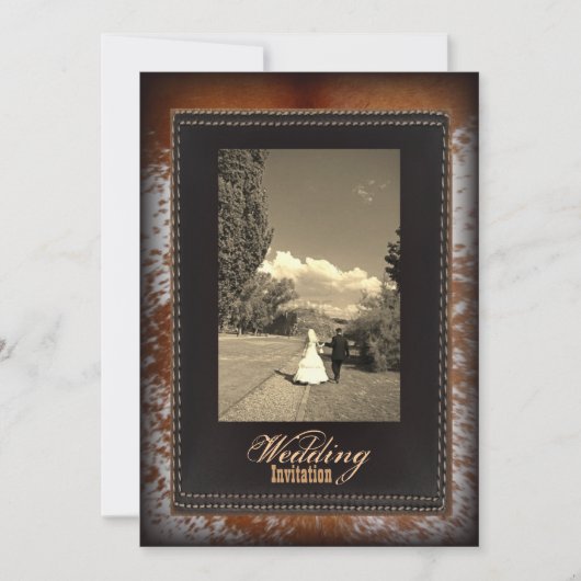 koeienhuid Cowboy Country western Weddenschap Kaart (Voorkant)