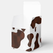 Koeienhuid Faux Hair Western leder geborsteld patr Bedankdoosjes (Geopend)