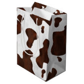 Koeienhuid Faux Hair Western leder geborsteld patr Medium Cadeauzakje (Achterkant Gekanteld)