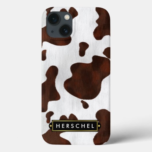Koeienhuid Faux Western leder geplaatst op persoon Case-Mate iPhone Case (Achterkant)