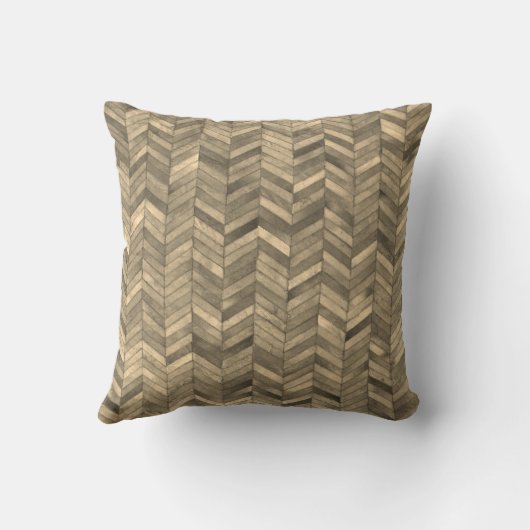 Koeienhuid herringbone Pattern Print Cushion Kussen (Achterkant)