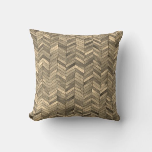 Koeienhuid herringbone Pattern Print Cushion Kussen (Voorkant)