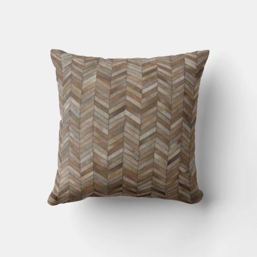 Koeienhuid herringbone Pattern Print Kussen (Achterkant)