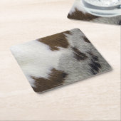 Koeienhuid Kartonnen Onderzetters (Schuin)