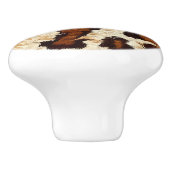 Koeienhuid keramische knop (Zijkant)